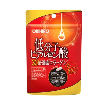 Orihiro低分子量透明質酸+ 30次致密的膠原30粒